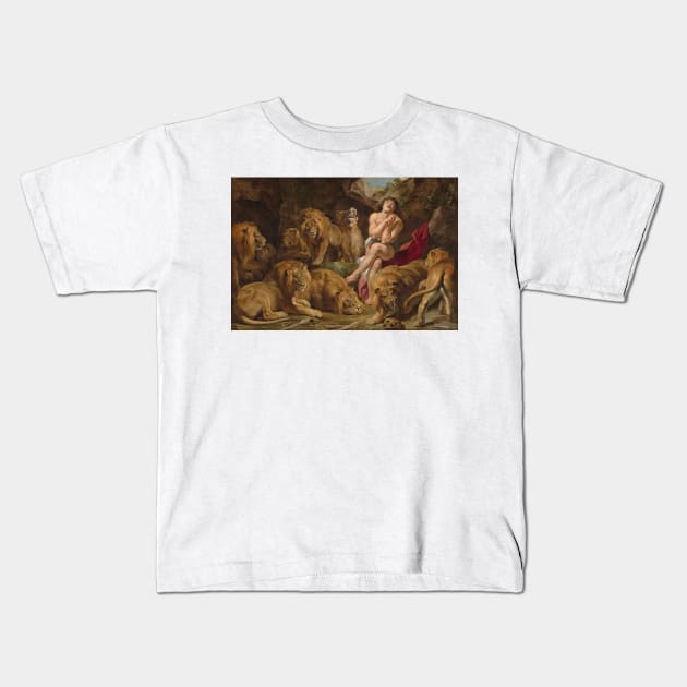 Daniel in the Lions' Den - Sir Peter Paul Rubens Kids T-Shirt by maxberube